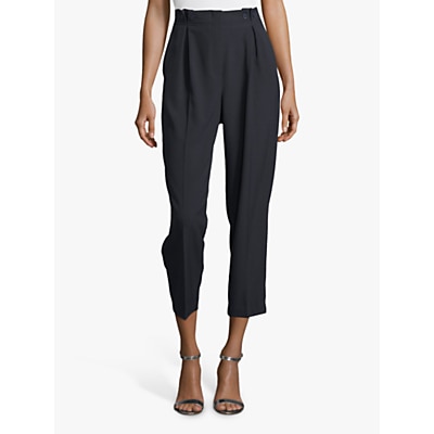 Betty Barclay Button Waist Cropped Trousers, Dark Sky
