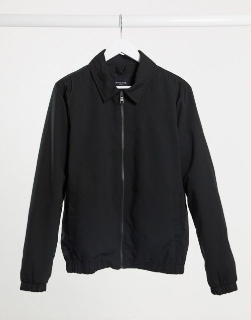 Brave Soul lightweight harrington jacket-Black