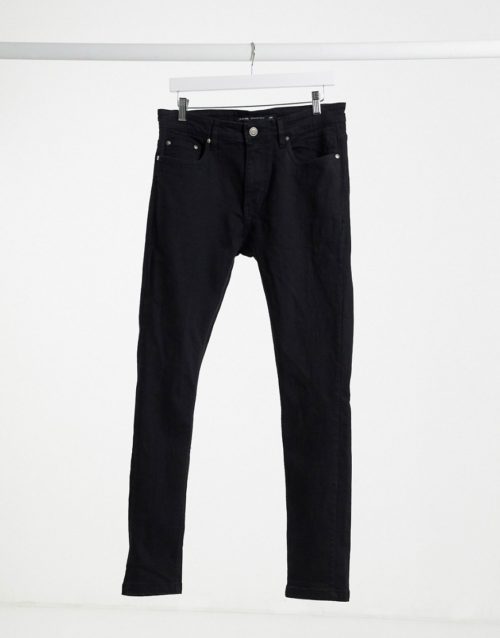 Brave Soul skinny jeans in back-Black