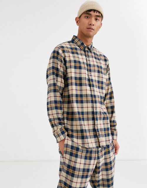 Brooklyn Supply Co co-ord shirt in brown check