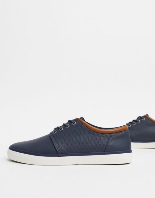 Call it Spring lace up trainers in navy