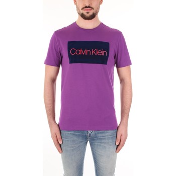 Calvin Klein Jeans K10K103012 men's T shirt in Purple. Sizes available:EU XS