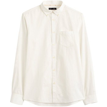 Celio 100% cotton slim shirt men's Long sleeved Shirt in White