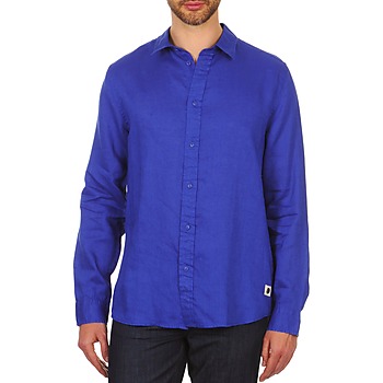 Chevignon SPEED LINEN men's Long sleeved Shirt in Blue. Sizes available:S