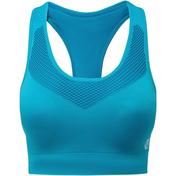 Dare 2b Don't Sweat It Medium Impact Sports Bra Blue women's Blouse in Blue. Sizes available:UK XS,UK S,UK L