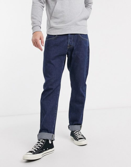 Edwin ED55 regular tapered fit jeans in rinsed denim-Blue