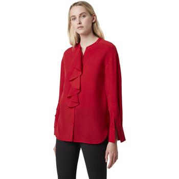 French Connection Long-sleeved flounced blouse ELNA women's Blouse in Red