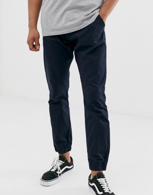French Connection chino cuff trousers-Navy