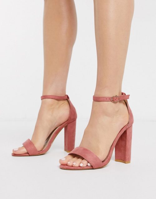 Glamorous barely there heels in pink
