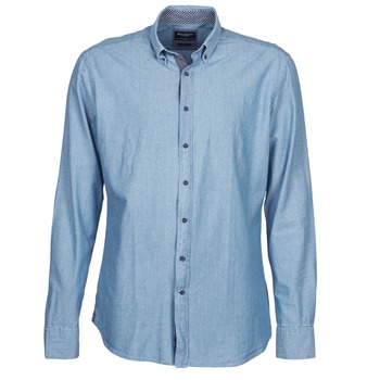 Hackett RILEY men's Long sleeved Shirt in Blue. Sizes available:S