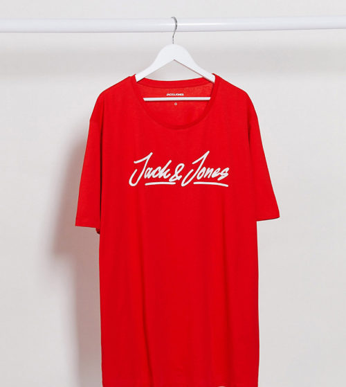 Jack & Jones logo t-shirt in red