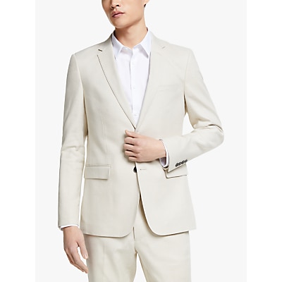 Kin Linen Blend Tailored Fit Suit Jacket, Natural