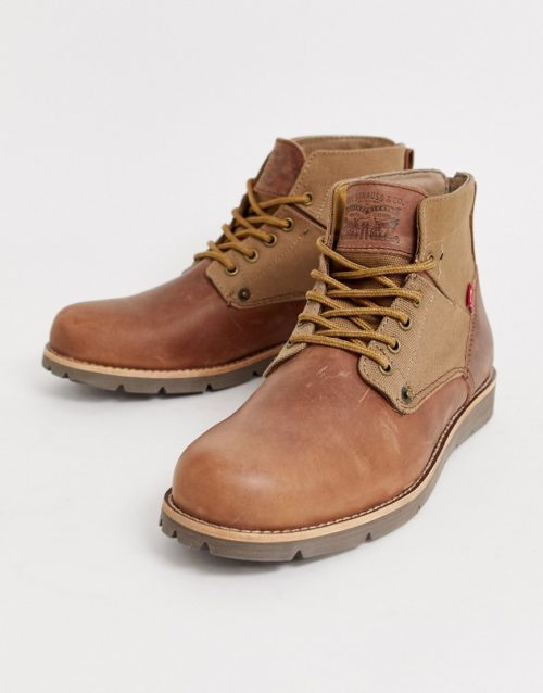 Levis Jax leather hiker boot in brown