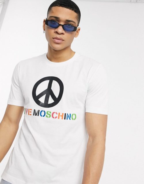 Love Moschino peace t-shirt-White