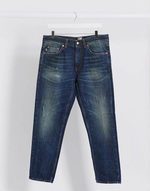 Love Moschino tapered jeans-Blue