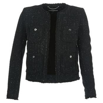 MICHAEL Michael Kors FRAY TWD 4PKT JKT women's Jacket in Black. Sizes available:EU L,EU XL