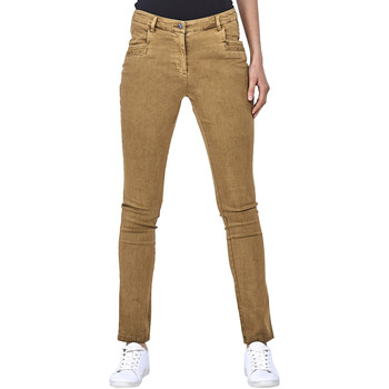 Mado Et Les Autres 5 pocket fitted pants women's Trousers in Brown