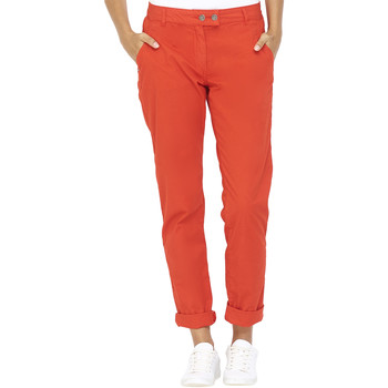 Mado Et Les Autres Cotton stretch boyfriend pants women's Skinny Jeans in Red