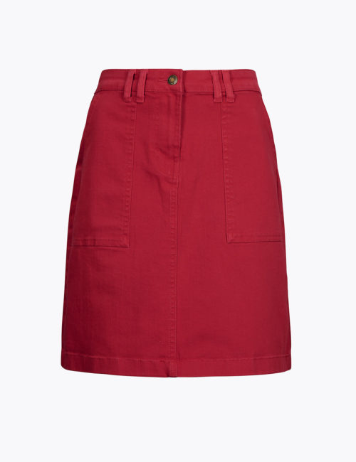 M&S Collection Denim Utility Mini Skirt
