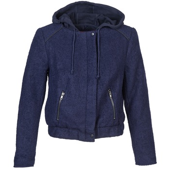 Naf Naf ECAPADY women's Jacket in Blue. Sizes available:UK 6,UK 8,UK 10,UK 12,UK 14