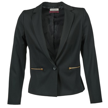 Naf Naf EZAMIA women's Jacket in Black. Sizes available:UK 10,UK 12,UK 14