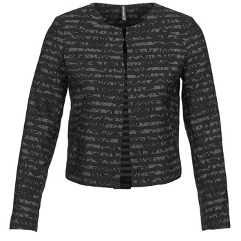 Naf Naf LYMINIE women's Jacket in Grey. Sizes available:UK 6,UK 8,UK 12,UK 14