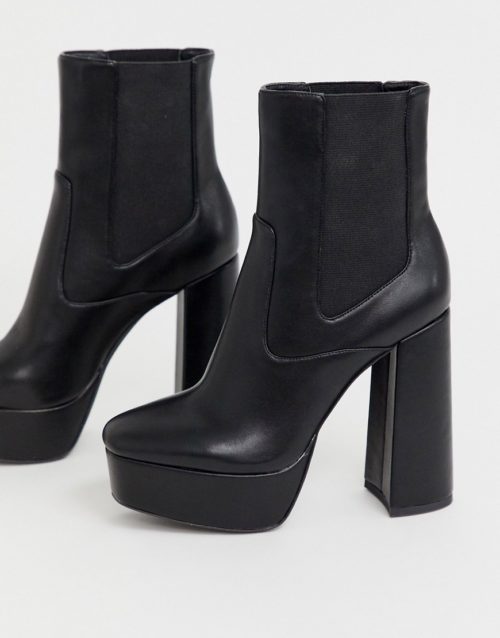 Public Desire Lexi platform ankle boots in black