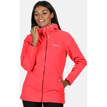 Regatta Hamara III Lightweight Waterproof Hooded Walking Jacket Pink women's Coat in Pink. Sizes available:UK 10,UK 12,UK 14,UK 16,UK 18,UK 8,UK 20