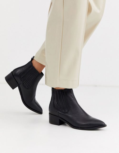 Selected Femme western ankle boots in black