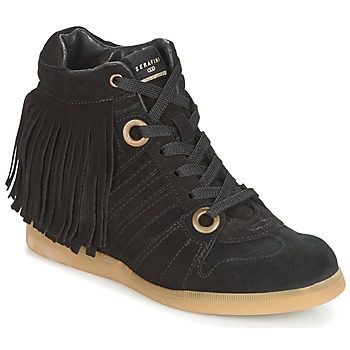 Serafini MANHATTAN women's Shoes (High-top Trainers) in Black. Sizes available:7