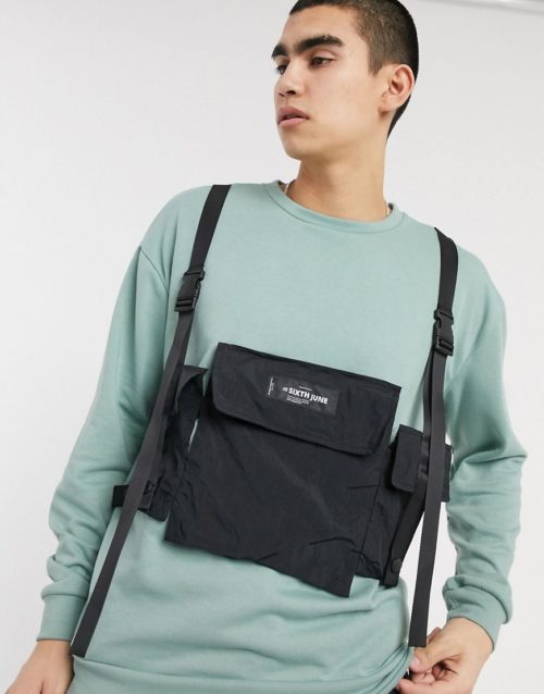 Sixth June sweatshirt with removable utility harness in green