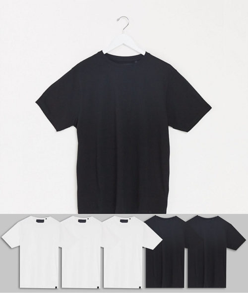 Soul Star 5 pack basic t-shirt-Multi