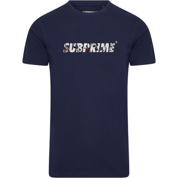 Subprime Shirt Flower Navy in Blue