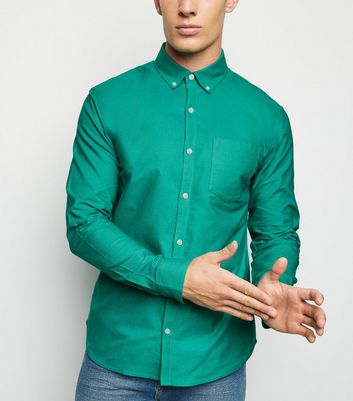Teal Cotton Long Sleeve Oxford Shirt New Look