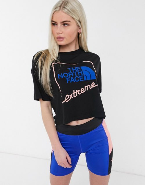 The North Face Extreme cropped t-shirt in black