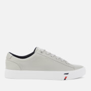 Tommy Hilfiger Men's Corporate Leather Trainers - Antique Silver