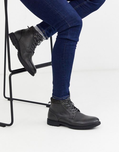 Topman military boot in grey