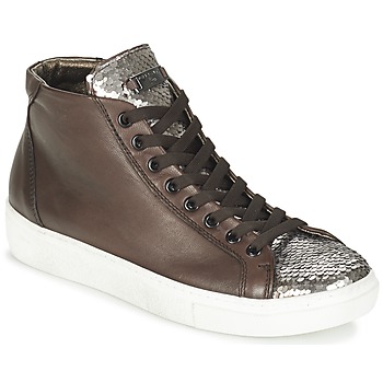 Tosca Blu ALEXA women's Shoes (High-top Trainers) in Brown. Sizes available:3.5,4