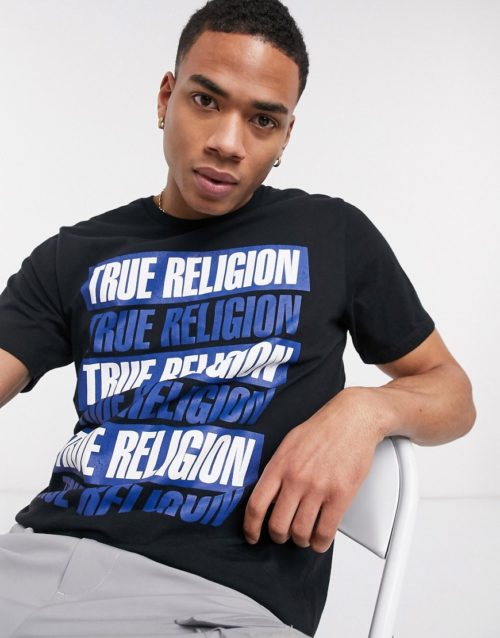 True Religion logo t-shirt-Black