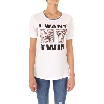 Twinset Mytwin JA82RA women's T shirt in Beige. Sizes available:EU M