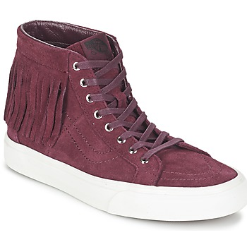 Vans SK8-HI MOC women's Shoes (High-top Trainers) in Red. Sizes available:6.5,7.5