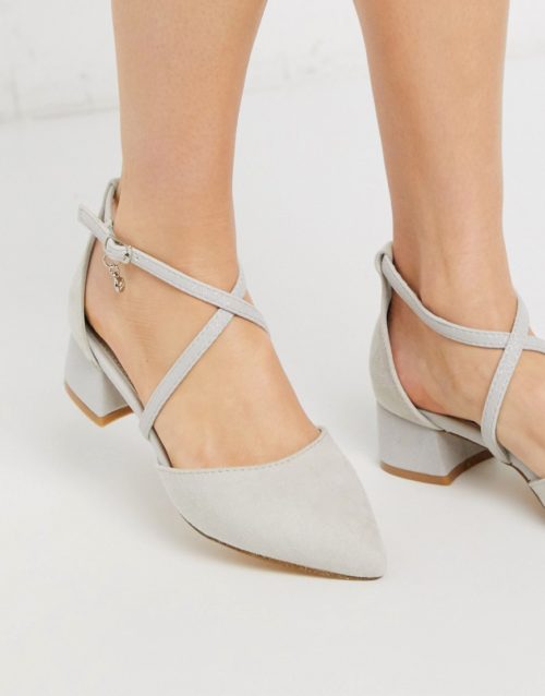 XTI block heeled shoes-Grey