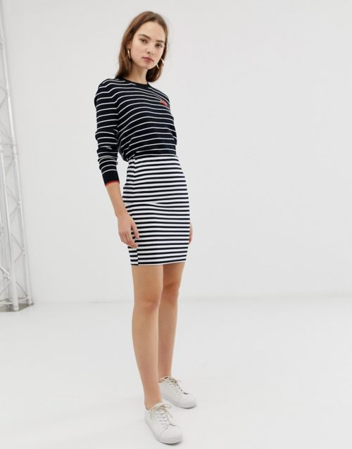 b.Young stripe jersey skirt-Multi