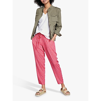 hush Cropped Easy Trousers, Pink