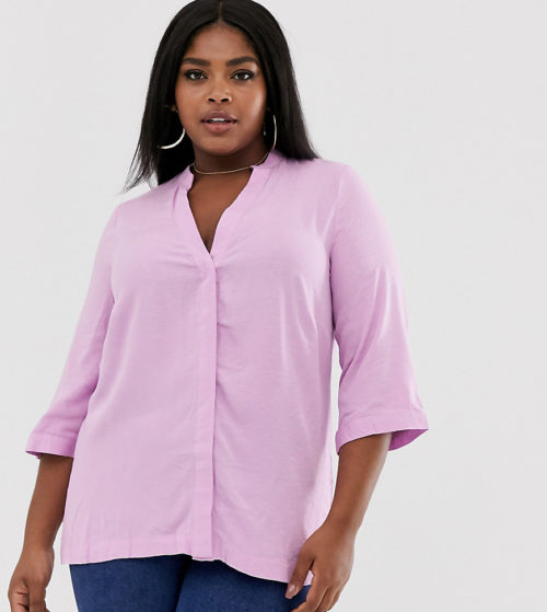 i.Scenery cut out back blouse-Pink